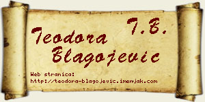 Teodora Blagojević vizit kartica
